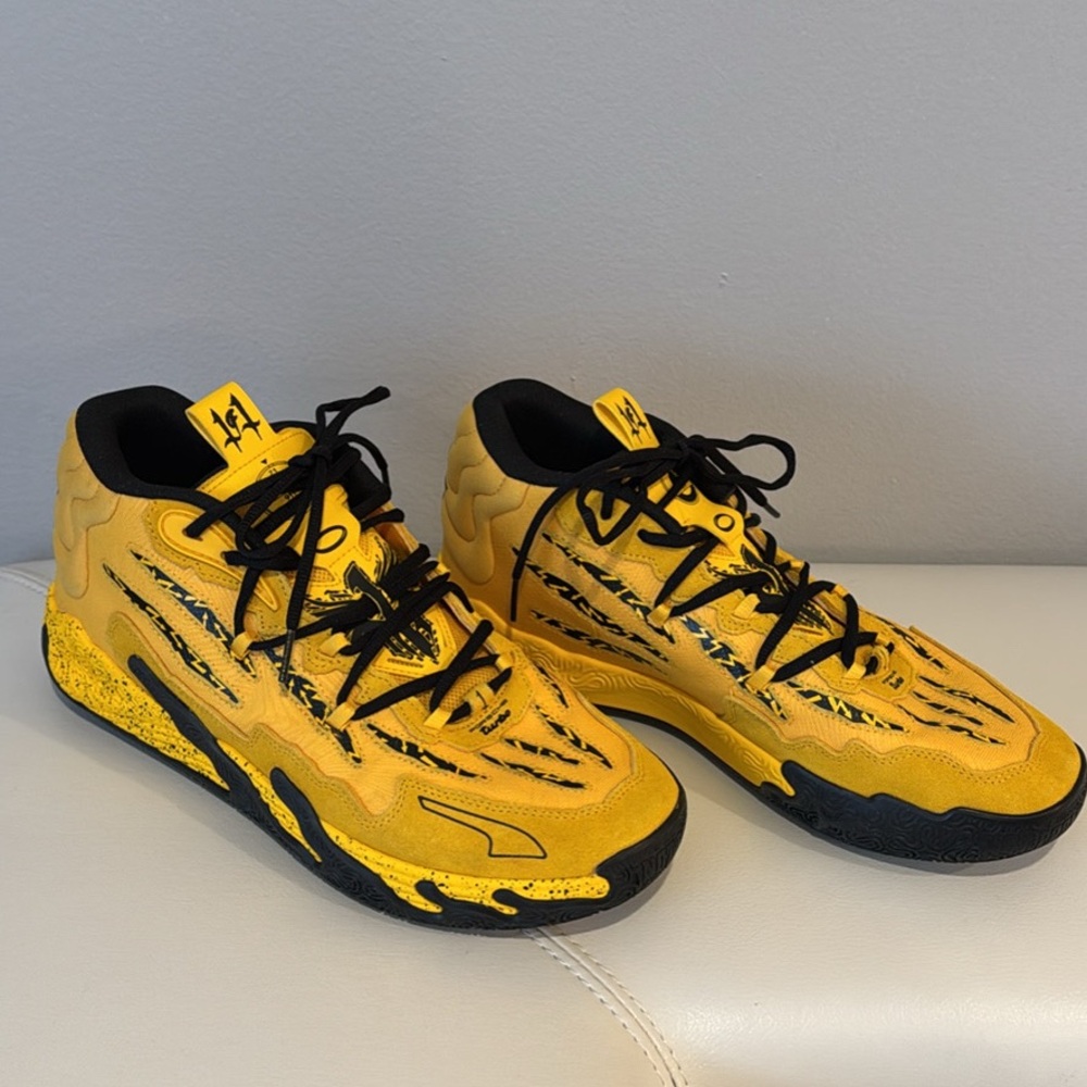 Yellow and Black  Men’s ( Puma Basketball Porsche Turbo) Athletic Sneakers.11